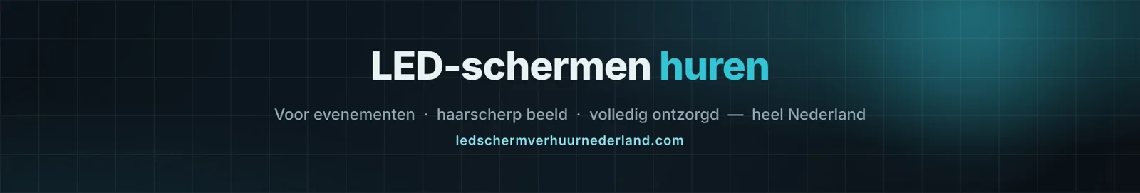 Cover image for the Ledschermverhuur Nederland LinkedIn page